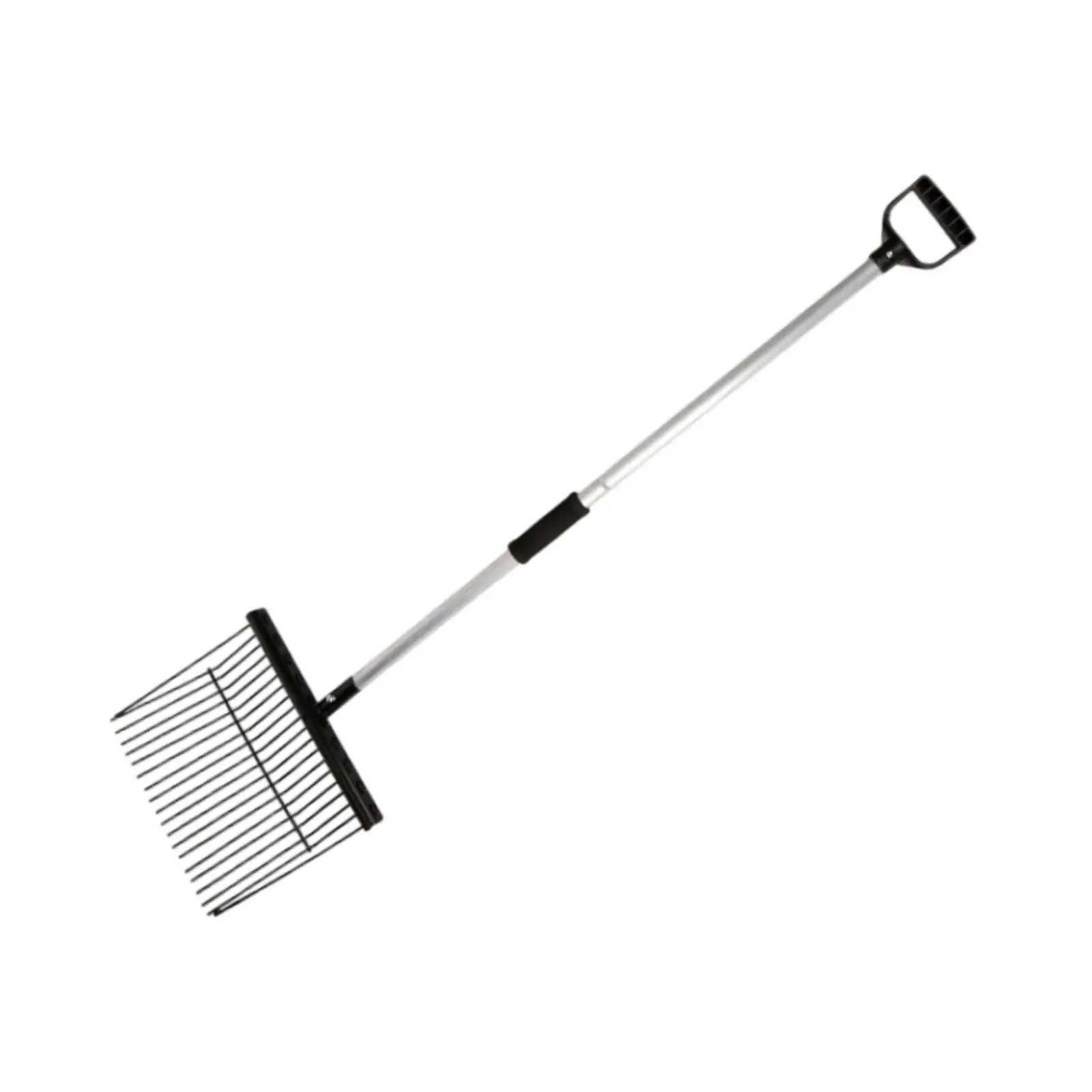 Iron Manure Fork Horse Stable Manure Rake Replacement Sturdy Fork Equipment Pitch for Farm Horse Stall Grass and Hay