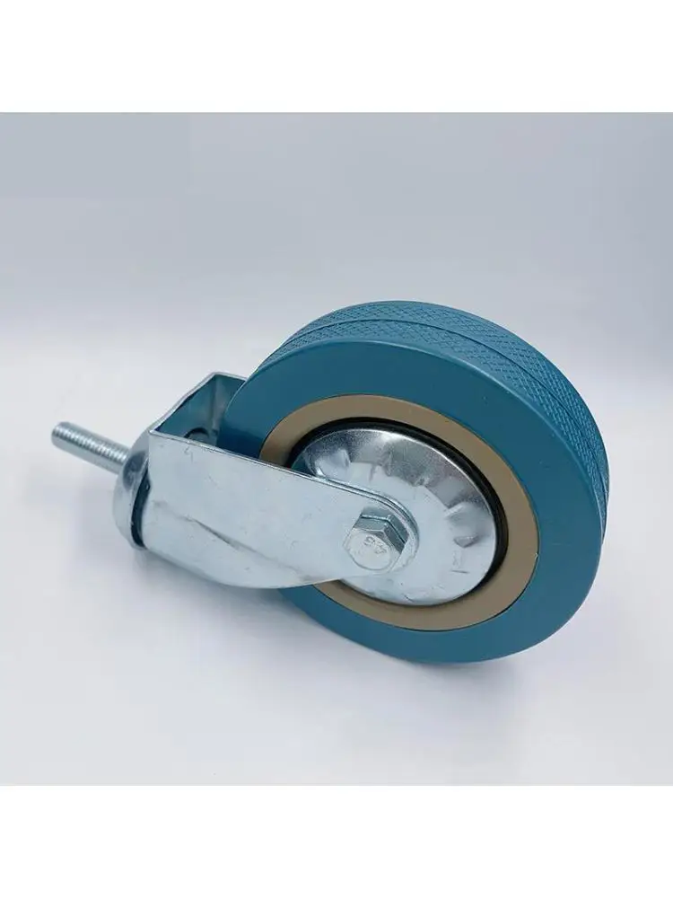 

2 Pcs 4-inch M10/M12 Pvc Screw Universal Wheel Wear-resistant And Load-bearing Industrial Grey Caster Supermarket 10mm/12mm