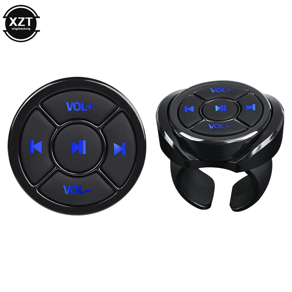 Hot Sale Wireless Bluetooth Media Button Remote Controller Car Steering Wheel MP3 Music Player For IOS Android Phone Tablets