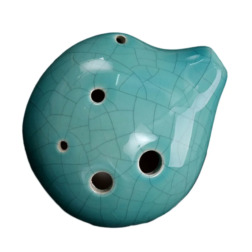 

Практичное качество прочный полезный Ocarina 6 отверстия Ocarina керамический Гладкий мундштук 1 шт. синий ремесло этнический стиль