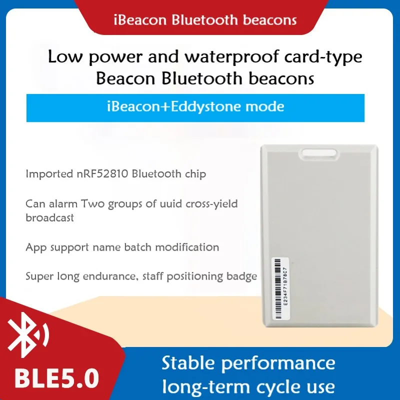 N02 Positioning Badge Bluetooth Ibeacon Indoor Personnel Positioning Base Station Transmitter Beacon NFC Coil