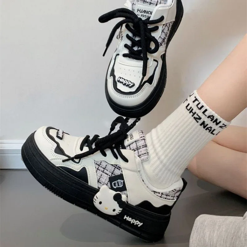 

Kawaii Sanrio Hello Kitty Anime Shoes 2024 Spring New Cute Niche Board Shoes Sports Casual Shoes Ins Hundred Girl Holiday Gift