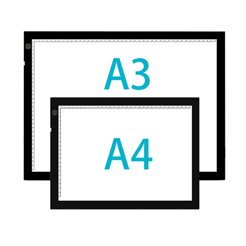 A4/A3 드로잉 태블릿 디지털 그래픽 태블릿 LED 다이아몬드 페인팅 라이트 패드 보드 엑스레이 필름 뷰어용 휴대용 보드