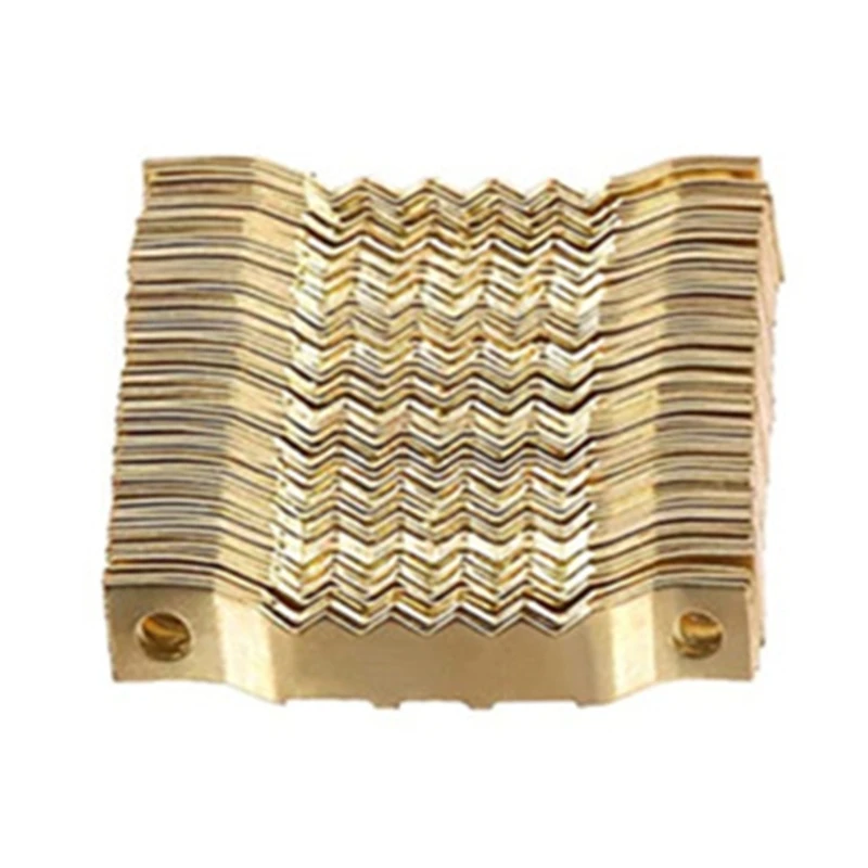 Pack of 100 Picture Hangers Bulk 100pcs Gold Hangers with 200pcs Screws for Picture Frames Painting