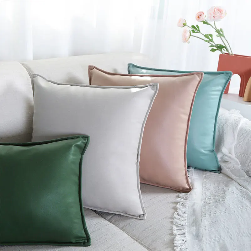 

5 шт., однотонные наволочки из искусственной кожи, несколько цветов и размеров на выбор