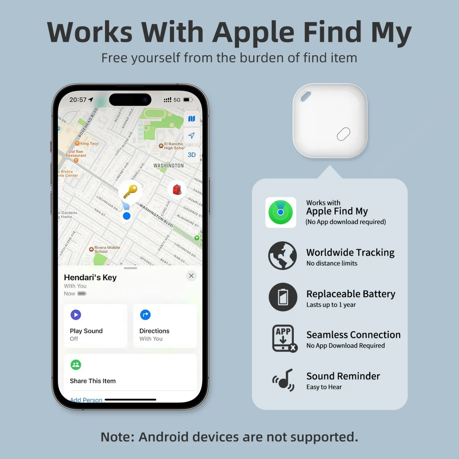 Gps locator Mini GPS Tracker Smart Tag Compatible with iOS Find My APP Global Locator Anti-lost Finder for Car Pet Keys Wallet Suitcase iTag