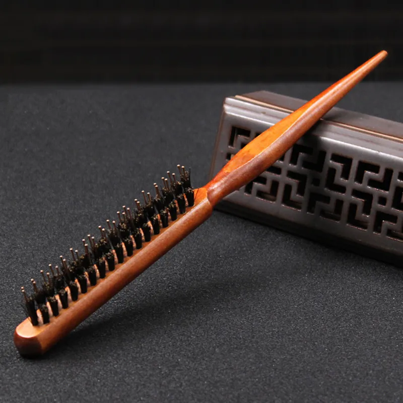 Professional Salon Teasing Back Hair Brushes Wood Slim Line Comb Hairbrush Extension Hairdressing Styling Tools DIY Kit