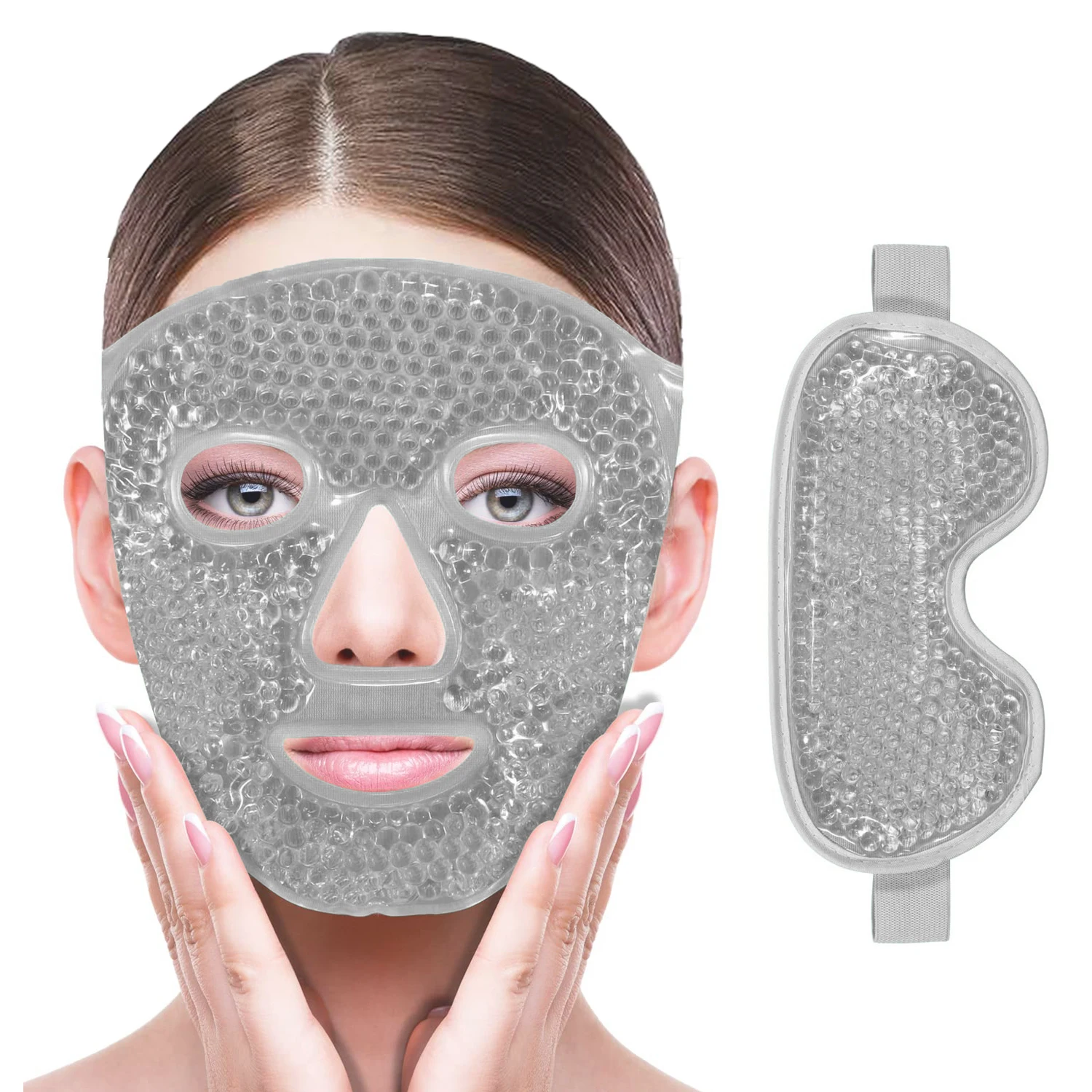 Revitalizing Gel Bead Cooling and Heating Face & Eye Mask for Ultimate Relaxation and Refreshment