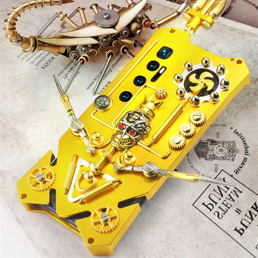 For Xiaomi 10 Ultra Phone Case Mi 10 Ultra Gothic Full Metal Mechanical Gear Armor Case For Xiaomi Mi 10 Ultra Coque