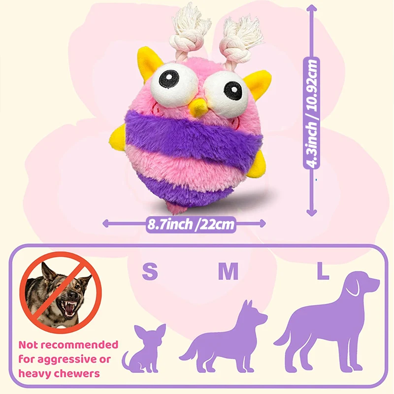 Rechargeable Interactive Pet Toy with Jumping Music and Squeaky Crinkle Ball