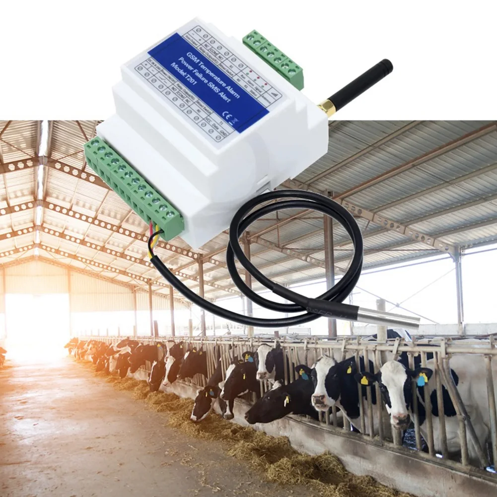 GSM 4G 원격 모니터링 릴레이 스위치 액세스 컨트롤러 T201 GSM 온도 알람 200개 승인된 전화번호