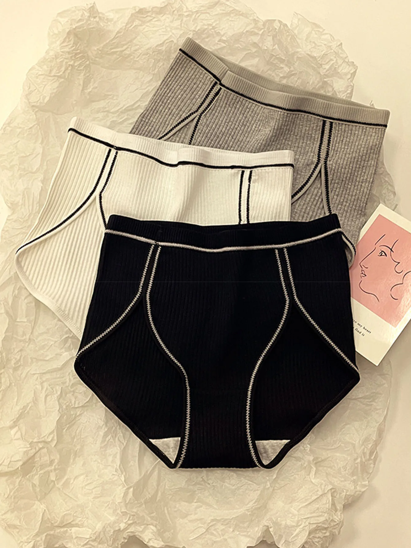 3 قطع ملابس داخلية عالية الخصر للنساء مصنوعة من القطن الخالص بدون خياطة للفتيات وسراويل داخلية بسيطة لرفع الخصر ورفع الورك fo