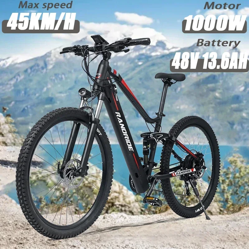 Electric Bicycle YS90 1000W motor 48V 13.6ah battery adult E-Bike 27.5 inch tire Hydraulic Break mountain off-road Electric Bike