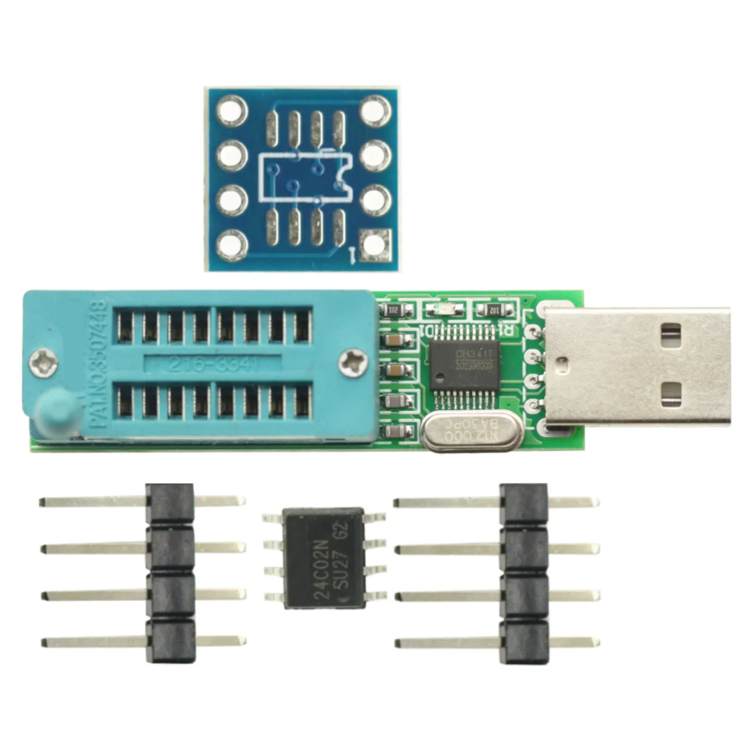 24CXX 24LCXX ���α׷��� EEPROM ���� ������ + 24C02 + SOP-DIP ���� USB ��Ʈ