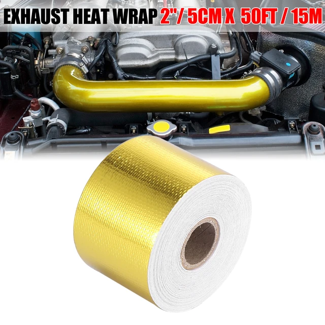 Motoforti 5cmx15M Heat Shield Tape Roll Heat Resistant Heat Reflective  Adhesive Wrap for Motorcycle Car Engine Intake Pipe Hose - AliExpress