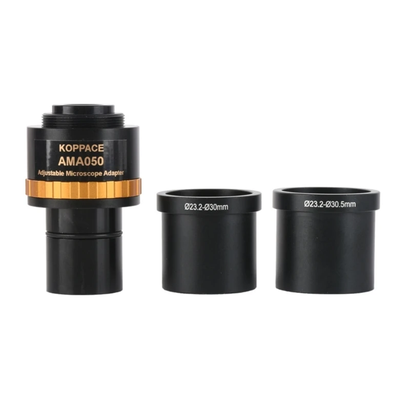 

0.5X Adjustable Reduction Lens C-Mount for Biological Microscope Camera with 23.2mm to 30mm & 23.2mm to 30.5mm Adapter