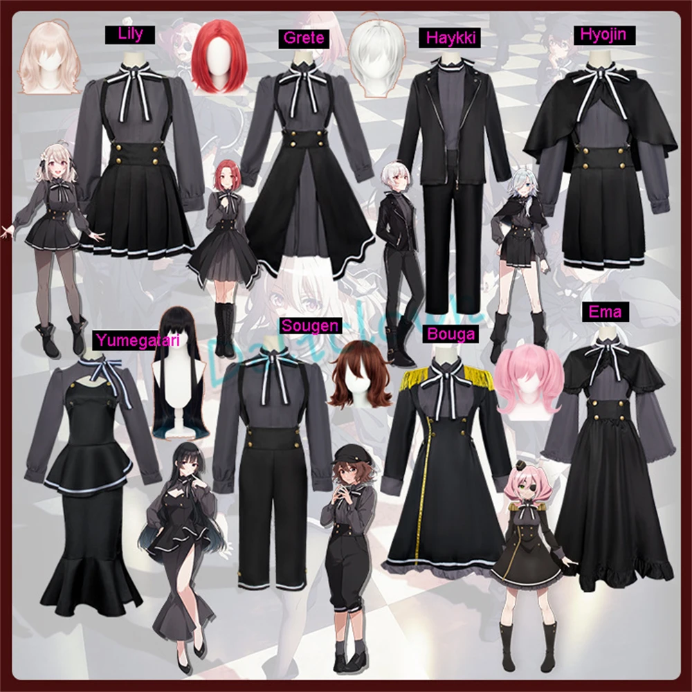 

Spy Classroom Hanazono Lily Cosplay Costume Anime Wig Hyakki School Uniform Spy Room Sara Grete Ema Hyojin Sougen Halloween Suit