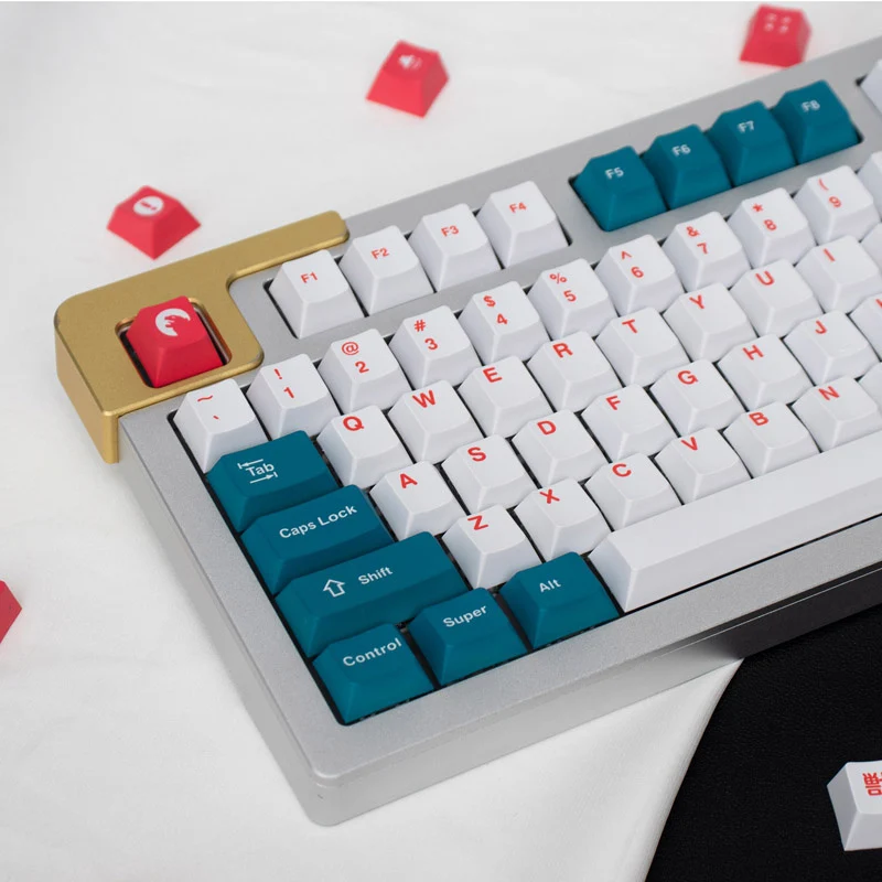 Gmk Monster Cherry Profile130 Chaves Pbt Keycap Corante-sub Inglês Personalizado Personalidade Keycaps para Teclado Mecânico 61 64 68 75 84