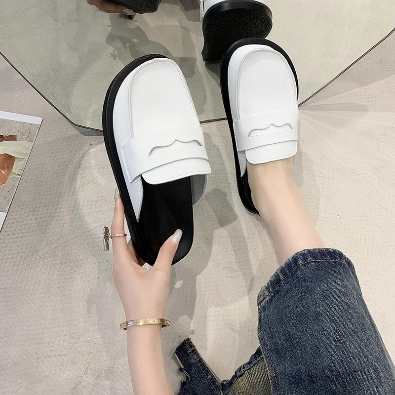 

Тапки Женские базовые, повседневные шлепанцы, круглый носок, плоская подошва, модная обувь, 2023