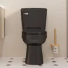 Two Piece Elongated Toilets ADA Chair Comfort Height 16.5" Powerful Single Flush 1.28 GPF 12” Rough in With Side Trip Lever 5