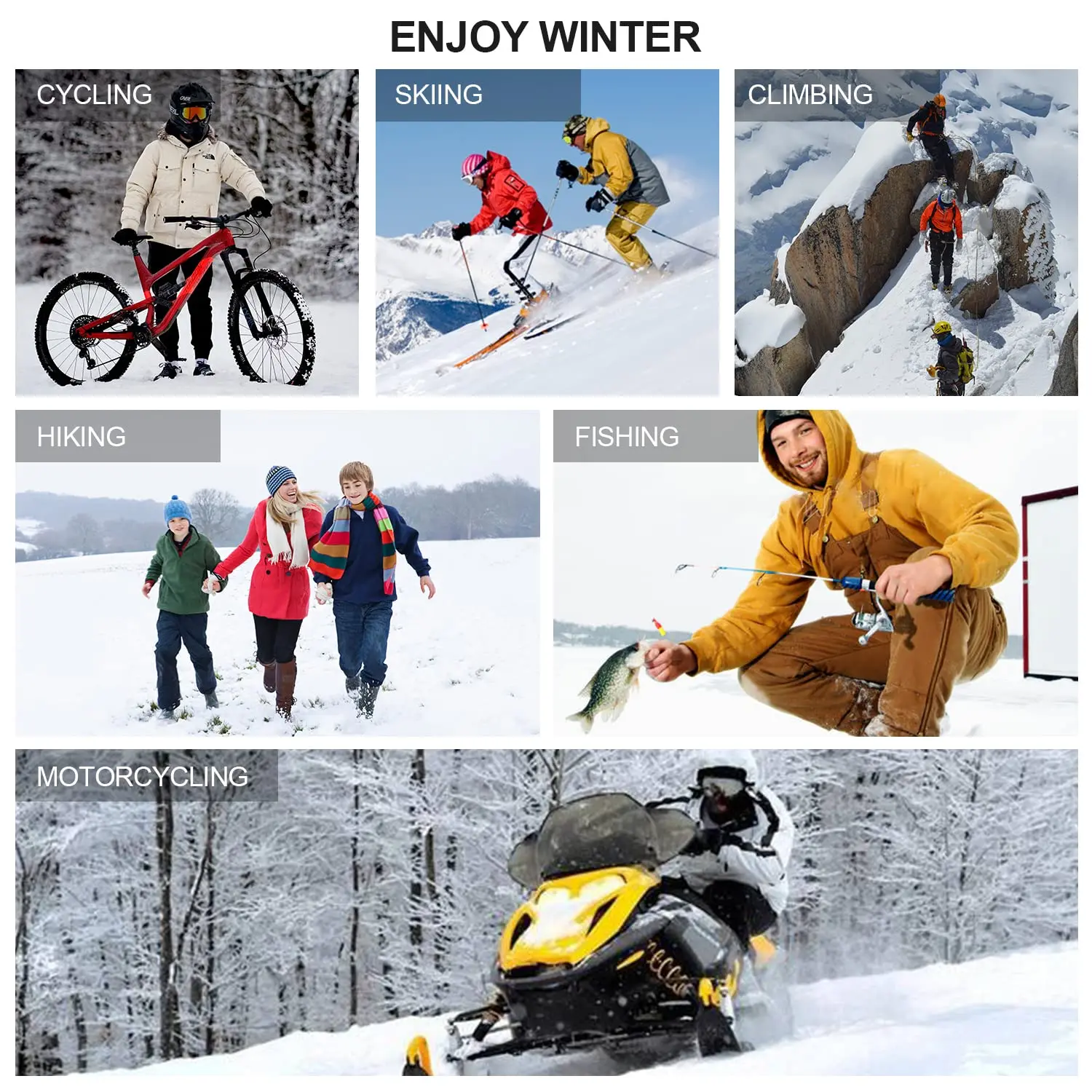 Winter warm men and women outdoor hiking rechargeable heating ski socks Raynaud's disease