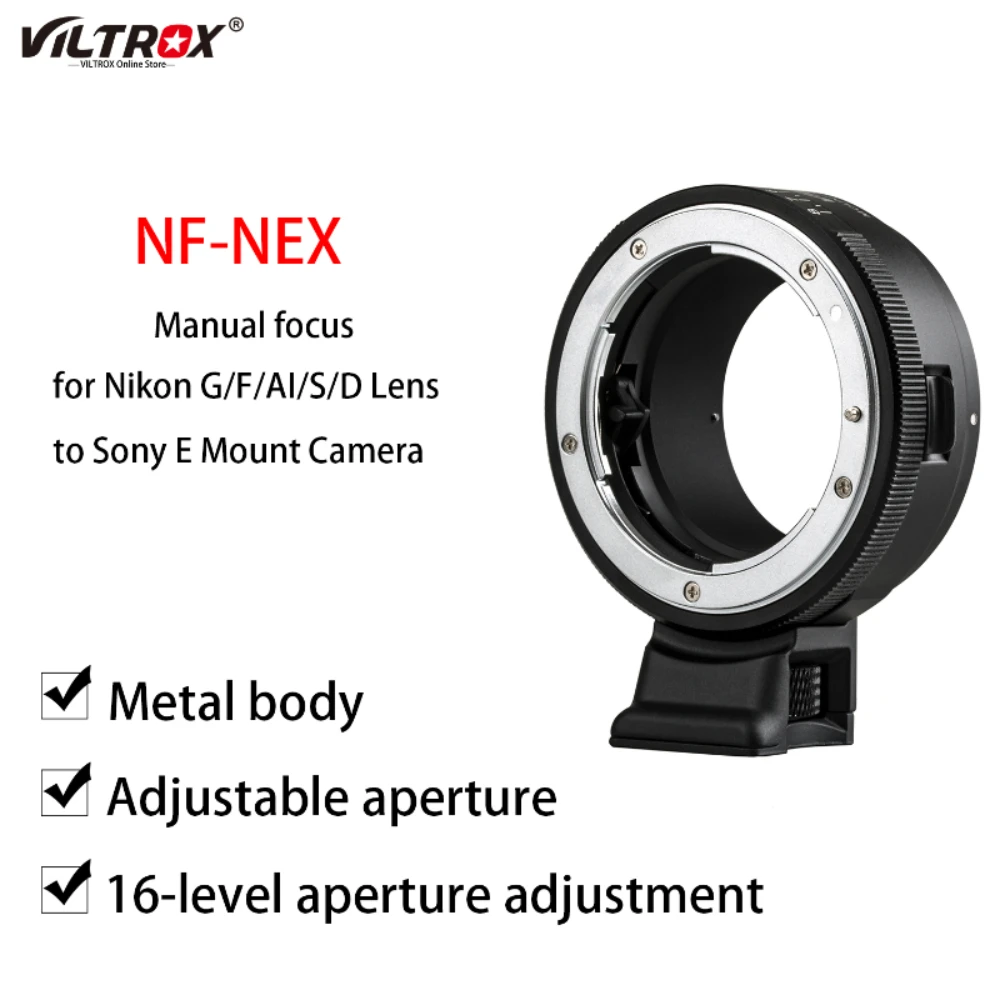 viltrox-nf-nex-anello-adattatore-obiettivo-fotocamera-con-messa-a-fuoco-manuale-per-obiettivo-nikon-g-f-ai-s-d-per-fotocamera-sony-e-mount-a7sii-a7rii-a9-nex-7-a6500