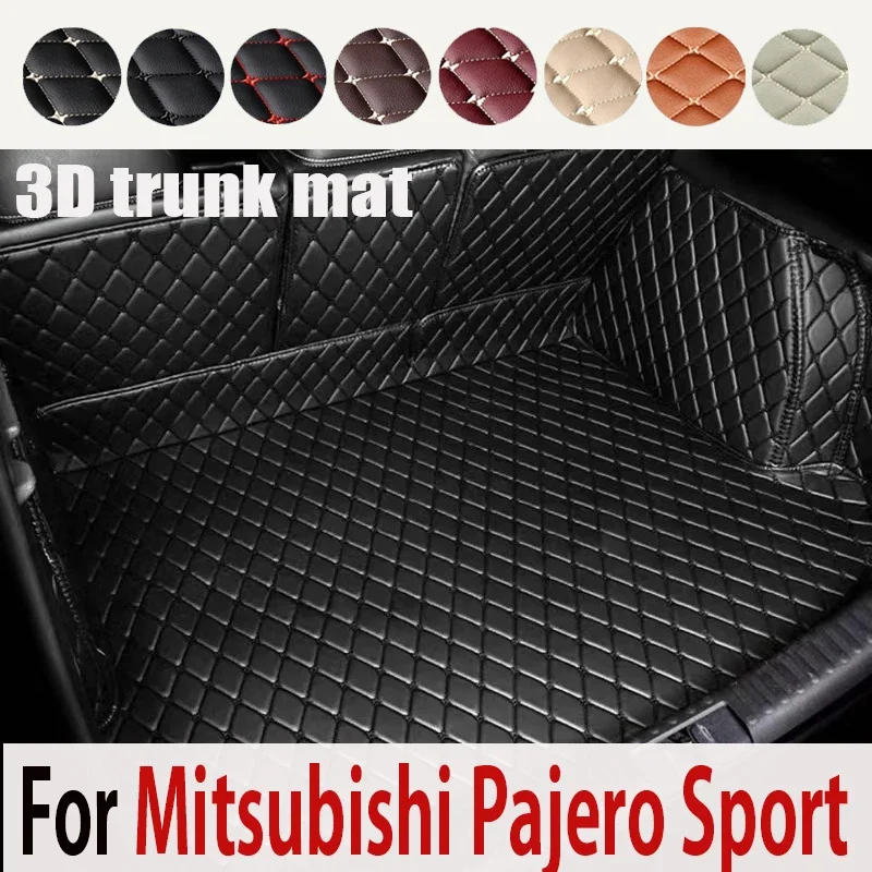 

Best quality! Full set car trunk mats for Mitsubishi Pajero Sport 7 seats 2022-2016 boot catpets cargo liner cover,Free shipping