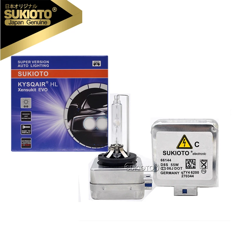 SUKIOTO Япония 2 шт. супер яркий OEM 55 Вт D8S 6000K белая лампа HID ксеноновая 5000K 4300K 8000K для D8