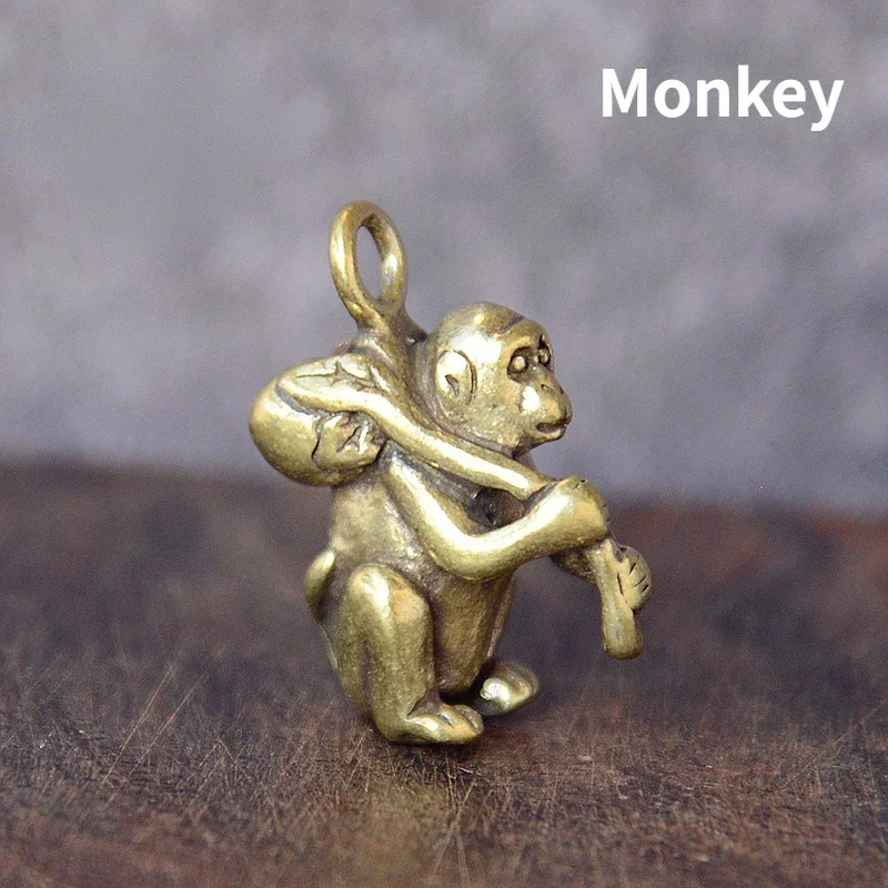 Brass Animal Statue Ornament Chinese Zodiac Rat Ox Tiger Rabbit Dragon Snake Horse Sheep Monkey Chicken Dog Pig Office Desk Deco