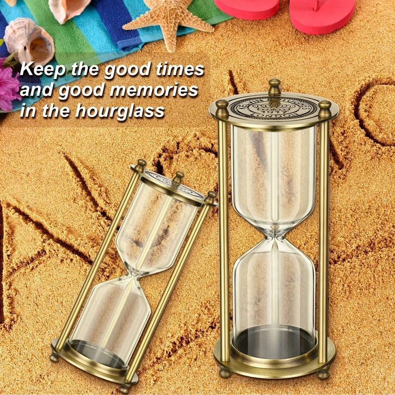 Homemade Hourglass Crown 1917 Sand Empty Bottle Timer Birthday Gift Creative Decor DIY Metal Sandglass Home Desktop Accessories sand timer,liquid hourglass timer,colored hourglass