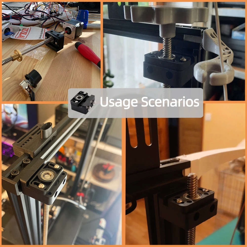 Z Axis Lead Screw Fixing Block Plastic Blocks 3D Printer Lead Screw Fix Mount For CR-10 Ender 3 T8 Z-Rod Bearing Holder