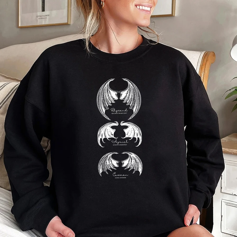 

ACOTAR Bat Boys Sweatshirt Illyrians of Night Court Shirt A Court of Thorn and Roses Court Tees Bookish Gift Unisex Sweatshirt