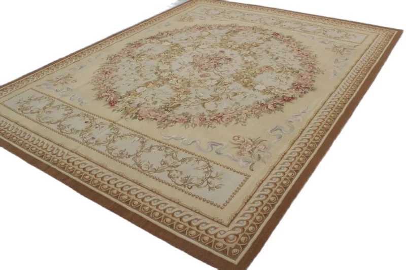 Free shipping 12'x18' Aubusson rugs French Aubusson Carpet handwoven big carpet area rugs - Image 4