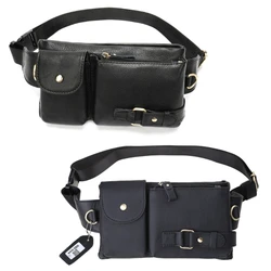 Leather Casual Travel Bag for Sling Chest Outdoor Sports Hiking Waist Belt Pack Fashion Crossbody Belt Bags