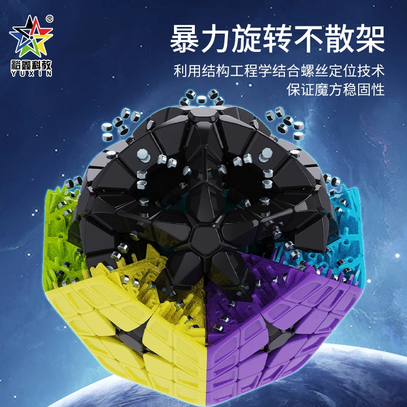 YU☆ JudyCube] Yuxin 4x4 master kilominx Magic Speed Cube Stickerless