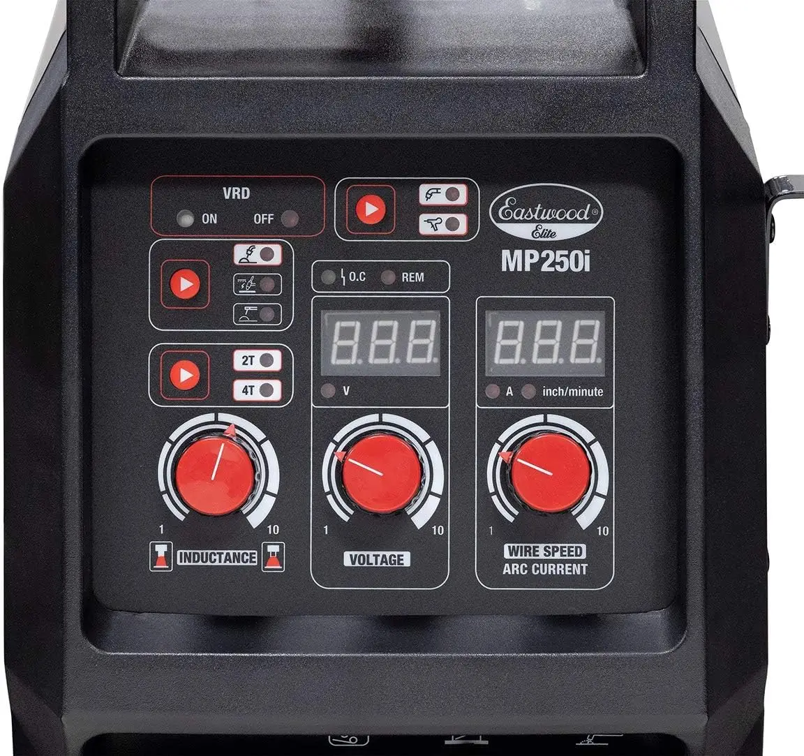 MP250i Elite Multi-Process Welder MIG-TIG-ARC Welding Machine Set Rated Duty Cycle of 60% at 250 Amps Black