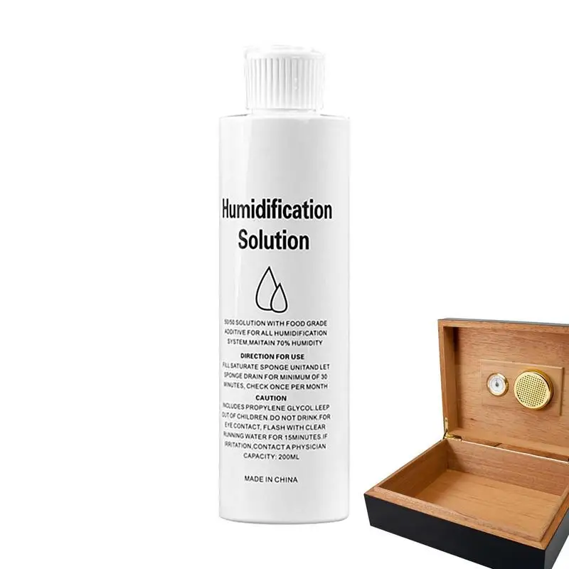 

Humidor Solution Cigar Moisturizer 200ML Humidification Solution 70% Humidity Control Humidor Cigar Moisturizing Liquid For Box