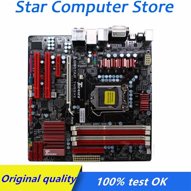 Оригинальная настольная материнская плата LGA 1156 Biostar TH55 XE DDR3 PCI-E 2 0 для Intel H55 б/у |