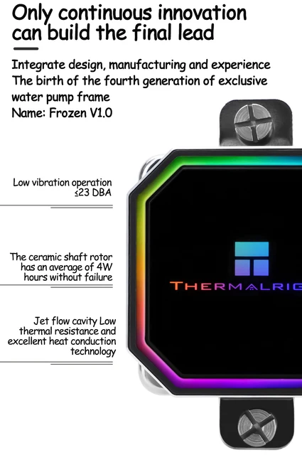 Raffreddatore A Liquido CPU Thermalright Frozen Prism 240 White ARGB - Per AMD E Intel, Ventole PWM 120mm - Foto 8