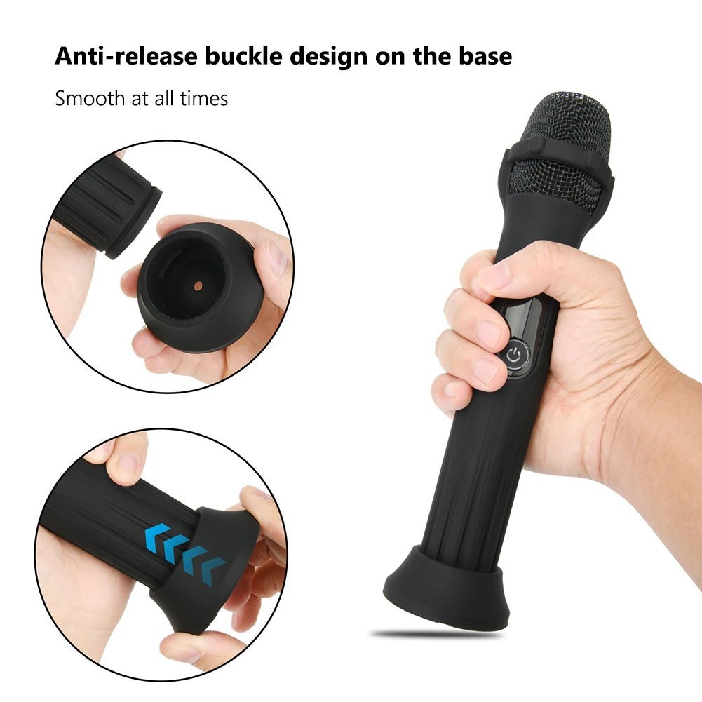 Silicone Case Mic Sleeves Microphone Case Anti-Rolling Protective Case for JBL Wireless Mic