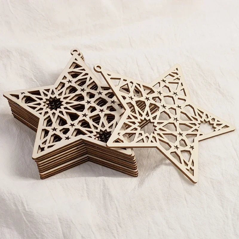1Pc Retro Ethnic Style Hollow Carved Design Wooden Hanging Decoration Creative Window Porch Garden Shadow Art Decoration 5