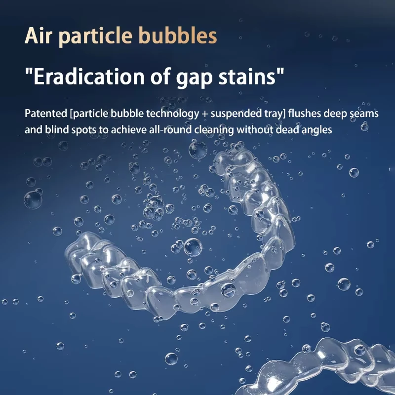 New USB Electric Ultrasonic Cleaner Machine Multi-Function Denture Braces Box Cleaning for Invisible Retainer Dental Care