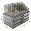 Desktop Makeup Storage Box Multi-layer Drawer Lipstick Organizer Multi-functional Storage Transparent Black Makeup Organizer 6