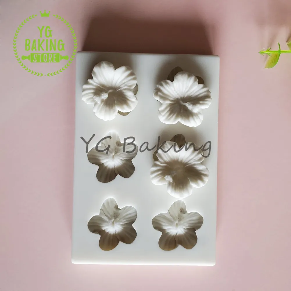 Sunflower Rose Flowers Shape Silicone Mold Cake DIY Decoration Chocolate 3D  Mould Tools Color Random