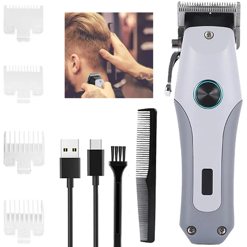 Professional Hair Clipper Adjustable Cordless Trimmer Rechargeable Electric For Body Hair Cutter Hair Salon Hair Cutting Machine