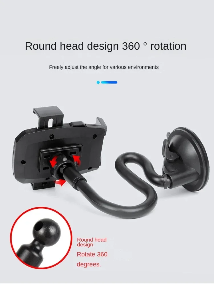 360° Drehbarer Auto-Handyhalter Flexibler Saugnapf Rutschfester Halterung Telefonständer für iPhone 17 16 Samsung Xiaomi Halterung Auto-Zubehör – Detail 9