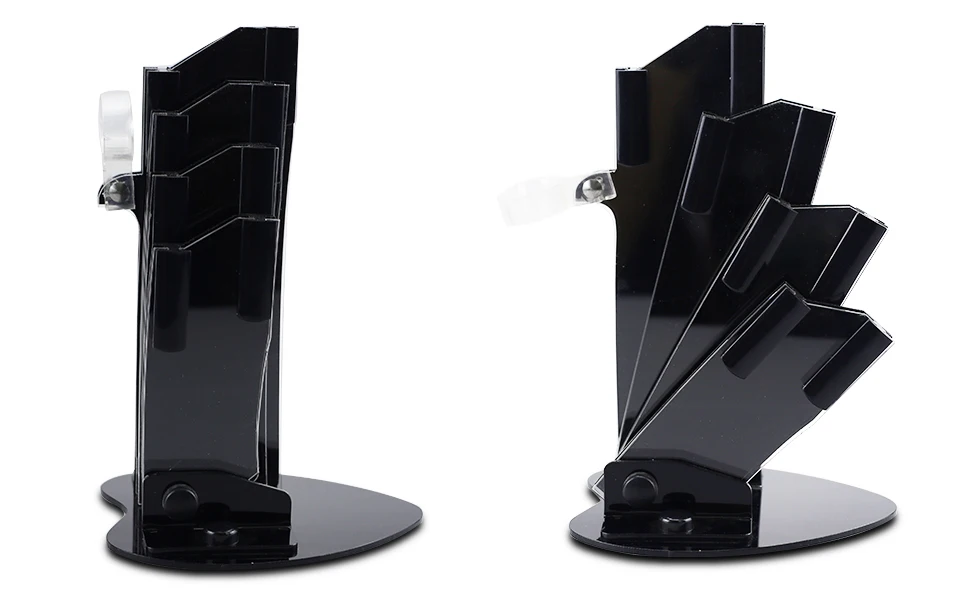 Description Picture 4 of itemacrylic Black knife holder for 3" 4" 5" 6" knife + peeler knife blocks stand for ceramic knife set kitchen accessory