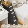 LASZOLA 5 Drawer Narrow Dresser Slim Cabinet Skinny Storage Tower Chest, Ideal for Small Spaces Bathroom Bedroom, Between Washer 4