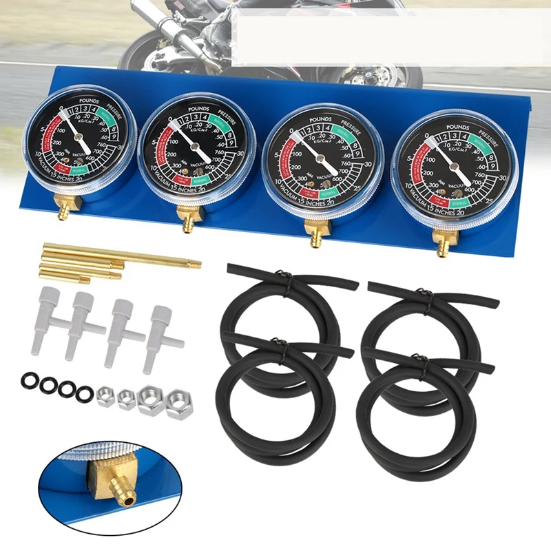 Hot-A015-2 Set Four-Cylinder Hose Vacuum Balance Instrument Universal Vacuum Balance Instrument For Motorcycles