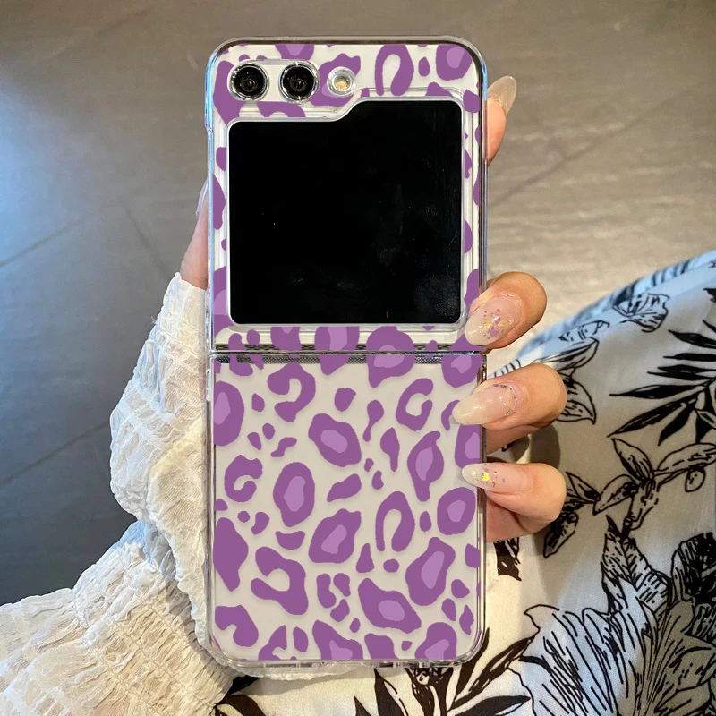 Leopard Print Clear Hard PC Luxury Shockproof Phone Case